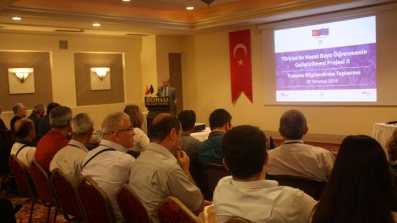 Türkiyede Hayat Boyu Öğrenme Projesi Bilgilendirme Toplantısı 28 Temmuzda İlimizde Düzenlendi.