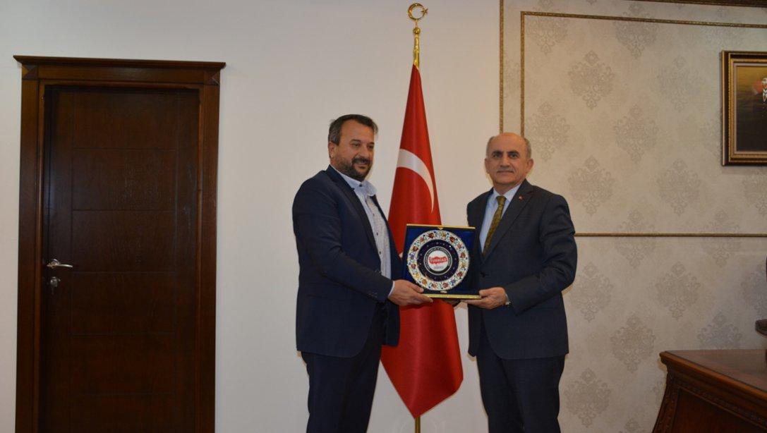 TÜMKİAD İl Başkanı Ahmet Salih KIRIMLIOĞLU, Müdürümüz Hızır AKTAŞı Makamında Ziyaret Etti