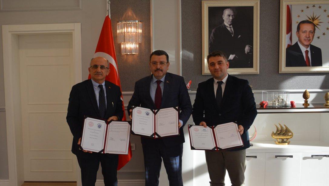 Trabzon Teknoloji Ligi Kapsamında Müdürlüğümüz İle Ortahisar Belediyesi ve Tügva Trabzon Temsilciliği Arasında İşbirliği Protokolü İmzalandı