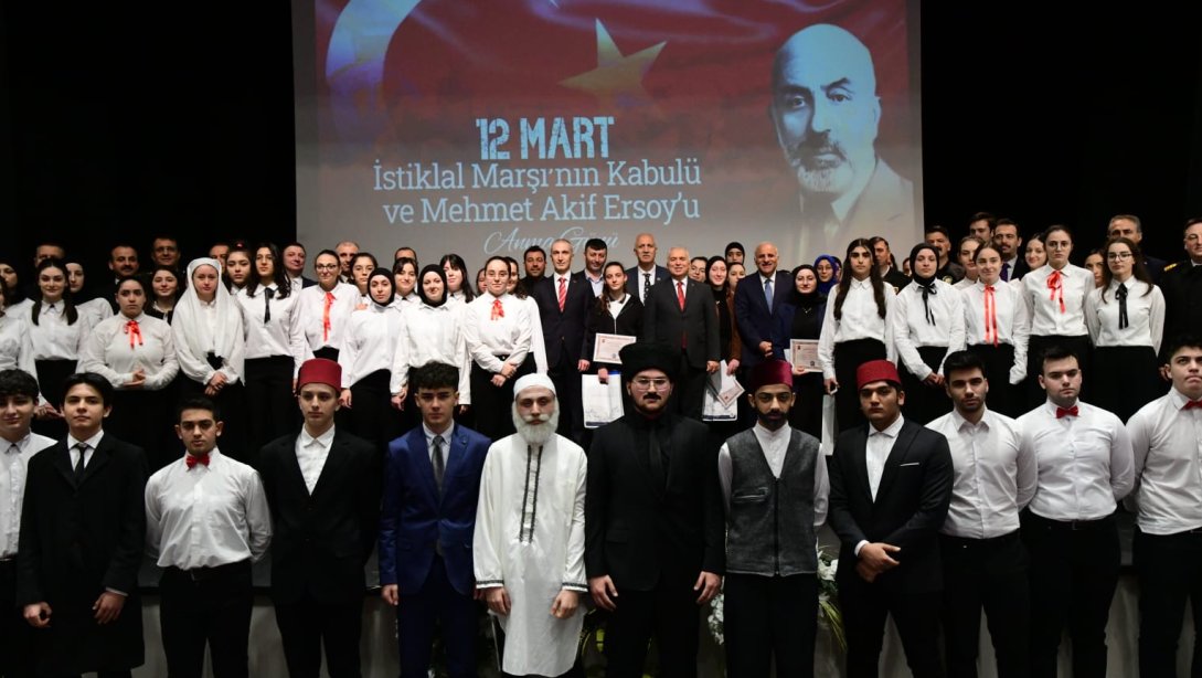 Müdürümüz Hasan Uygun, İstiklal Marşı'nın Kabulü'nün 103. Yıl Dönümü ve Mehmet Akif Ersoy'u Anma Günü Programına Katıldı