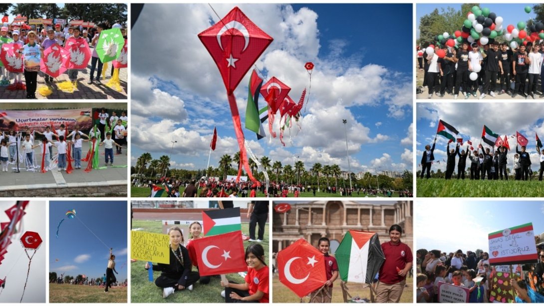 UÇURTMALAR, GAZZELİ ÇOCUKLAR İÇİN TÜRKİYE'NİN DÖRT BİR YANINDA GÖKYÜZÜYLE BULUŞTU